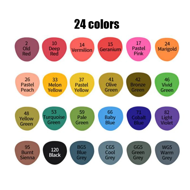 24 цвета/набор двухголовых акриловых красок, авторучка для изящного искусства, маркер для фарфора, металла, стекла, камня, дерева, ткани, холста, краски