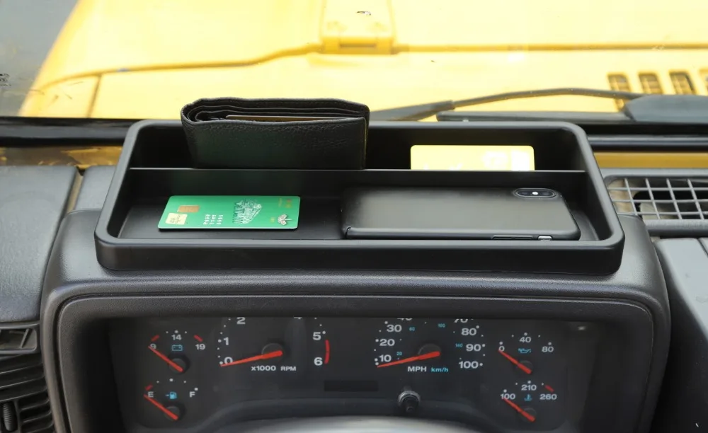 Подходит для Jeep Wrangler TJ 1997-2006 Автомобильный интерьер приборной панели центр консолей ящик для хранения органайзеры черный контейнер аксессуары