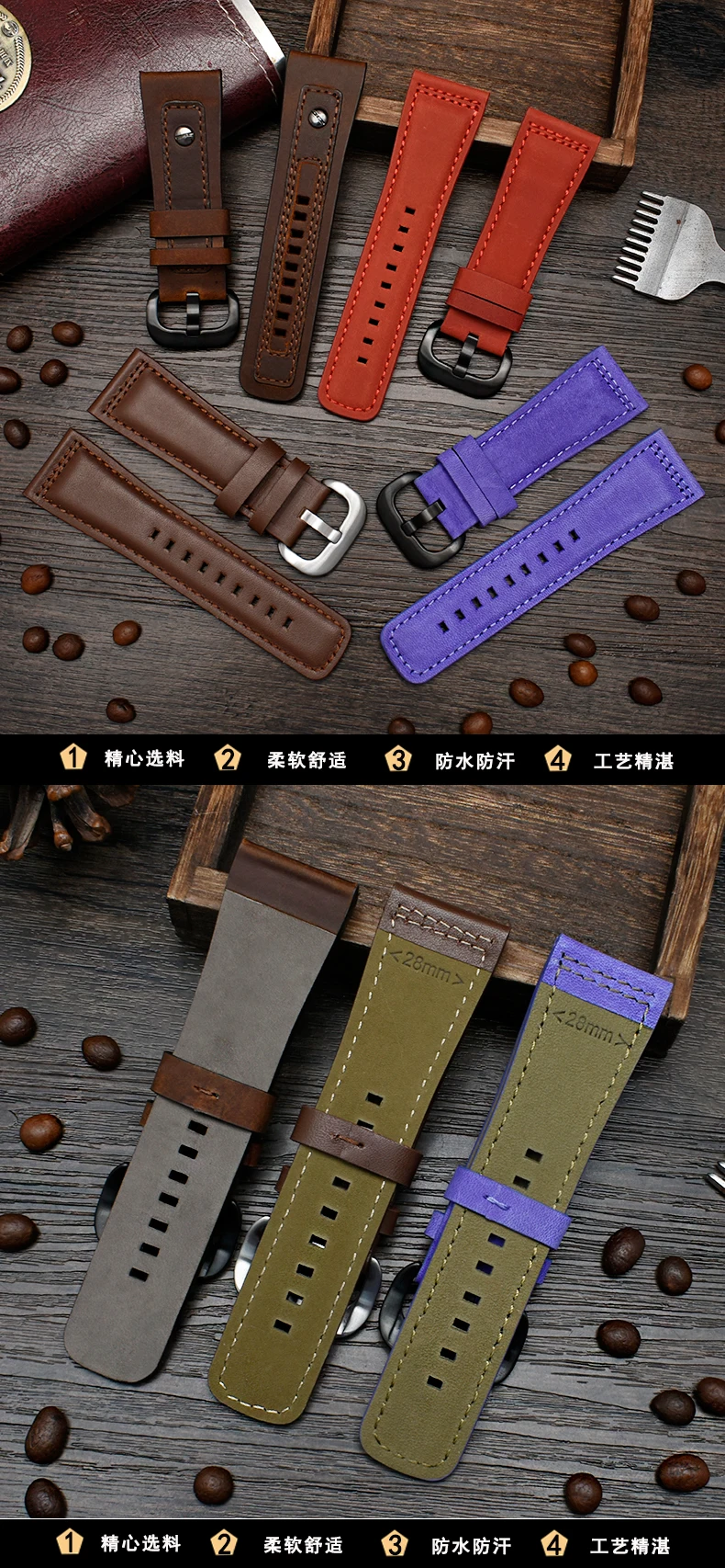 28 мм ремешок из натуральной кожи для sevenfriday p1/P2/S2/m2/Q2/03 джинсовый ремень с пряжкой