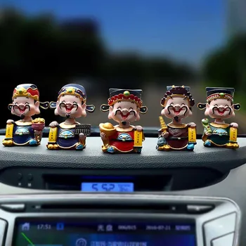 

Car Pendant Charms Alloy China Style 5 Pcs Rearview Mirror Decoration Automobiles Decor Ornaments Accessories Holiday Gifts