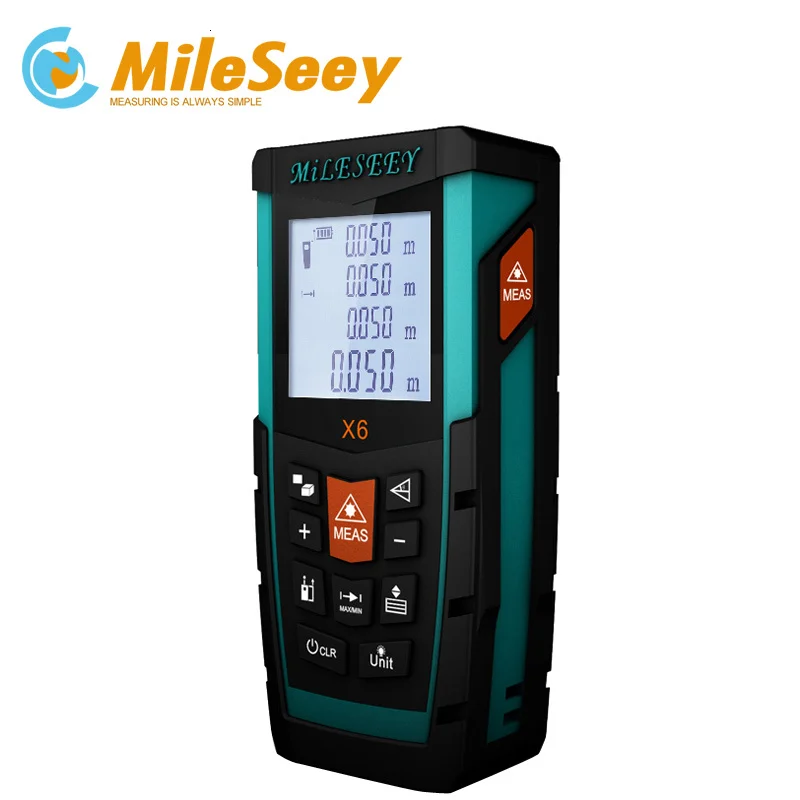MILESEEY водонепроницаемый лазерный дальномер, дальномер X6 100 м, Электронные измерительные приборы