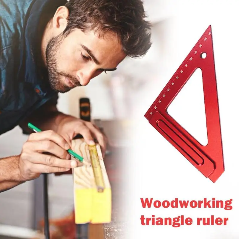 150 мм Алюминий сплав деревообрабатывающий треугольная линейка прочный ясным масштабом коррозионно-стойкие Треугольники транспортир вспомогательный инструмент