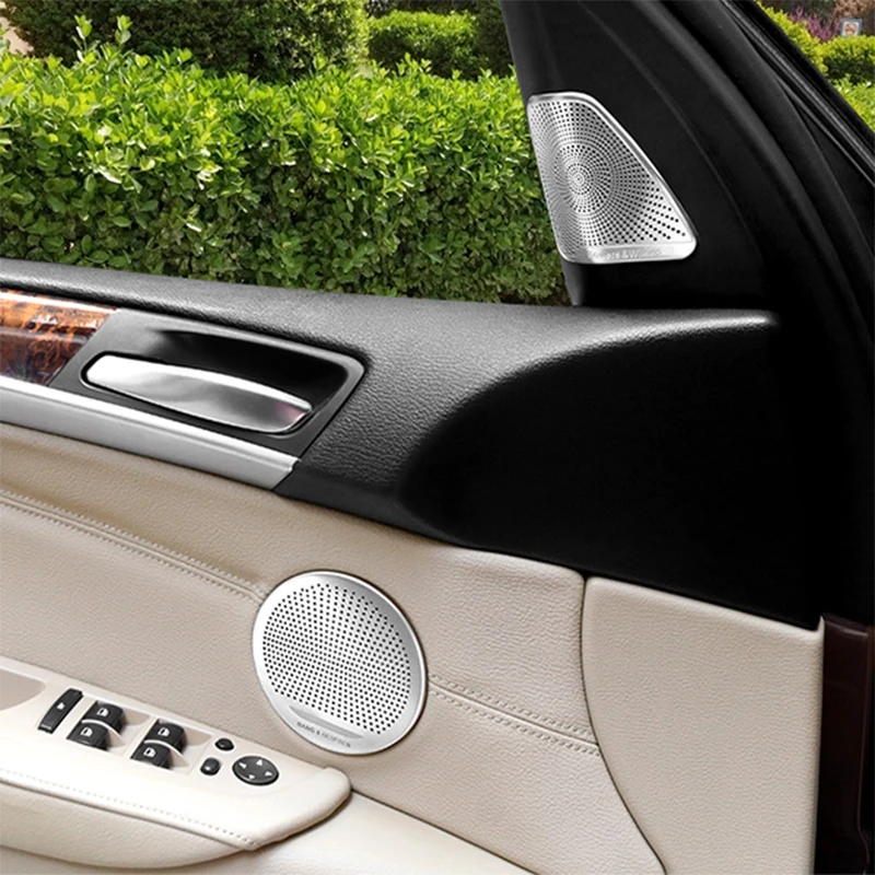 Stainless Steel for BMW X5 X6 E70 E71 F15 Accessories Interior Trim Door Audio Speaker Loudspeaker Decorative Cover Sticker | Автомобили и