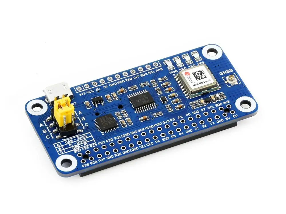 MAX-M8Q ГНСС шляпа для Raspberry Pi мультисозвездие приемник поддержка GPS/Beidou/ Galileo/ GLONASS |