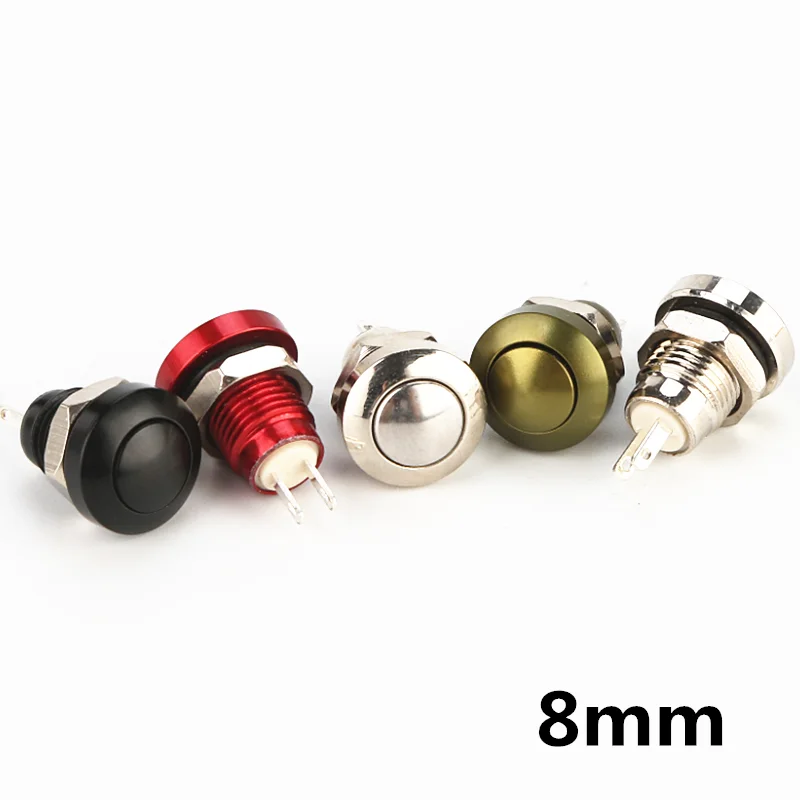 

1pc 8mm Momentary Metal Horn Doorbell Bell Push Button Switch Waterproof Car Auto Engine PC Power Start Starter