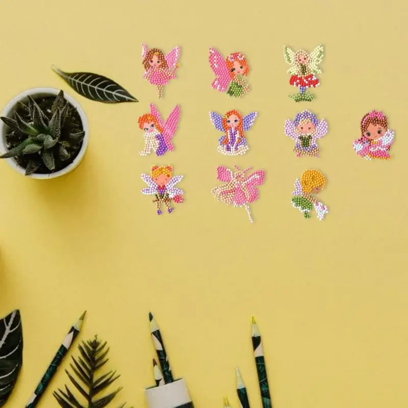 Мультфильм алмазная живопись наклейки Эльф Девушка узор фея Дети DIY Полный