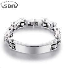 SDA Мужские Женские именные ID браслеты байкерские мотоциклетные цепи браслеты бесплатный логотип 10 мм ширина 316L Нержавеющая Сталь Ювелирные изделия цепь