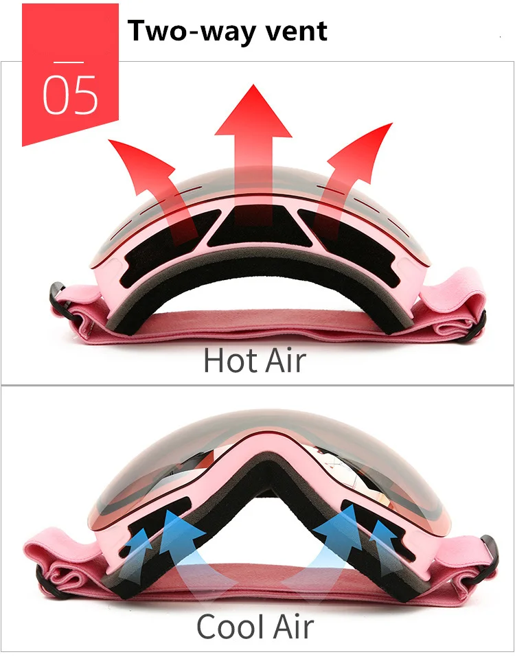 New Ski Goggles Men Women Double Layers Anti-fog Big Ski UV400 Glasses Protection Skiing Winter Snow Snowboard Goggles 5
