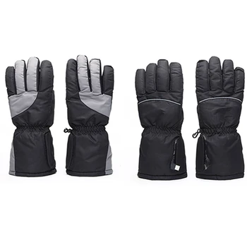 

Electric Gloves Winter Warm Gloves Battery Box Power Supply Ski Windproof Cotton Heating Motorcycle Fingers Gloves
