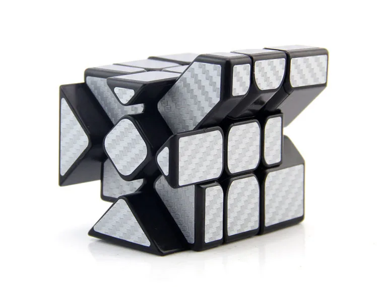 Demon Rubik's Cube класс неравный заказ сдвиг край серебристое Углеволокно Science гладкая гоночная игра Кубик Рубика креативная игрушка