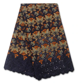 

NIAI African Dry Lace Fabrics High Quality Nigeria Cotton Lace Fabric Swiss Voile Cotton Lace In Switzerland wedding XY3591B-2