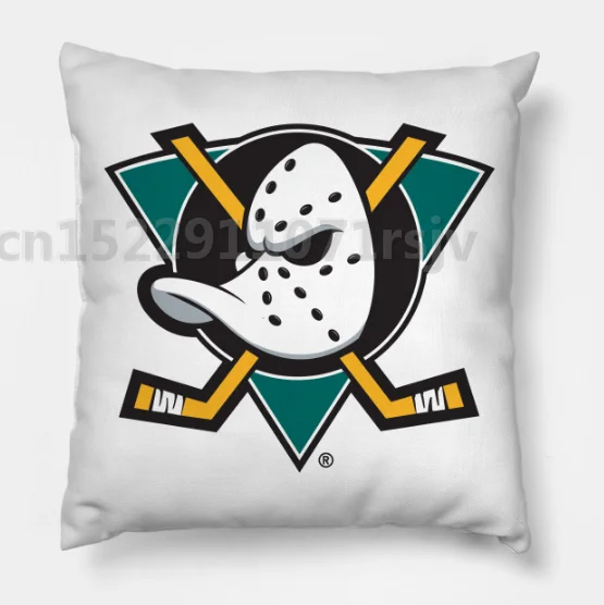 photo color Pro Ice Hockey League Team Variety Logo Pillow Case linen print pillowcase 45X45cm,55X55cm(Two side - Color: photo color