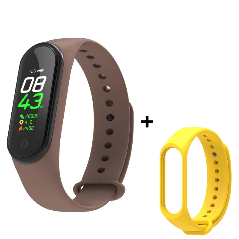 As shown34 Smart Fitness Bracelet M4 Tracker Waterproof Pedometer Blood Pressure Watch Support Multi-Languauge Wristband For Men Women Kids - Цвет: As shown34