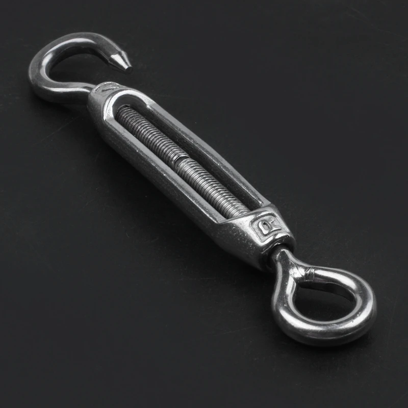 M4 4 мм резьба Регулируемая из нержавеющей стали крючок для глаз Turnbuckle 10 шт