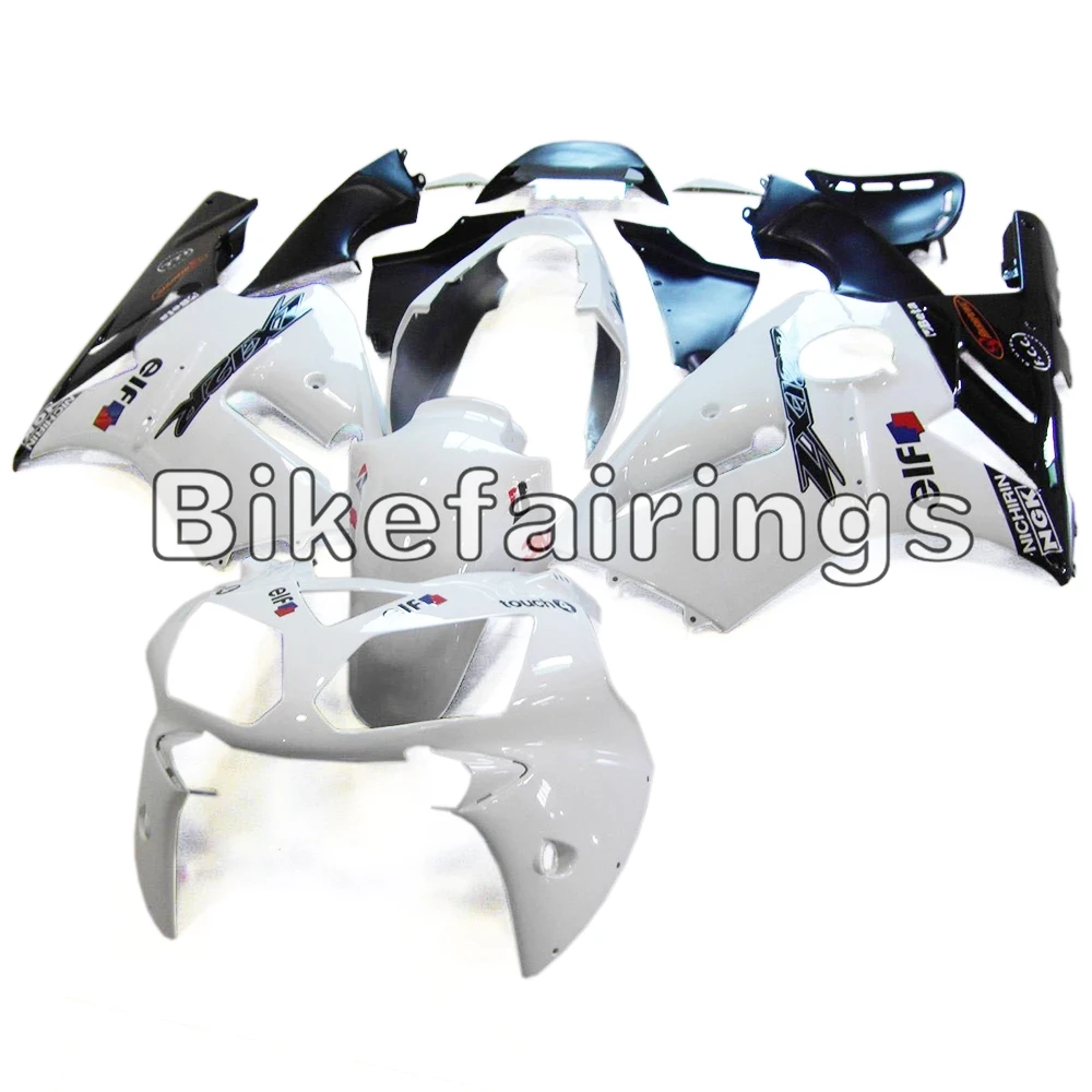 Мотоцикл Полный обтекатели для Кавасаки ZX12R 2002 2003 2004 2005 2006 ABS Пластик система впрыска Кузов эльф черно-белую понижает
