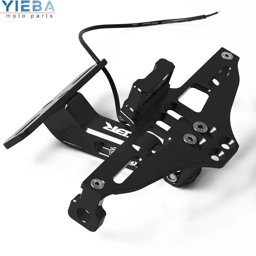 Black CBR Logo Для Honda CBR300R CBR400R CBR650F CBR900RR CBR929RR 2000-02 кронштейн для заднего номерного знака с креплением на светильник - Цвет: Black CBR Logo