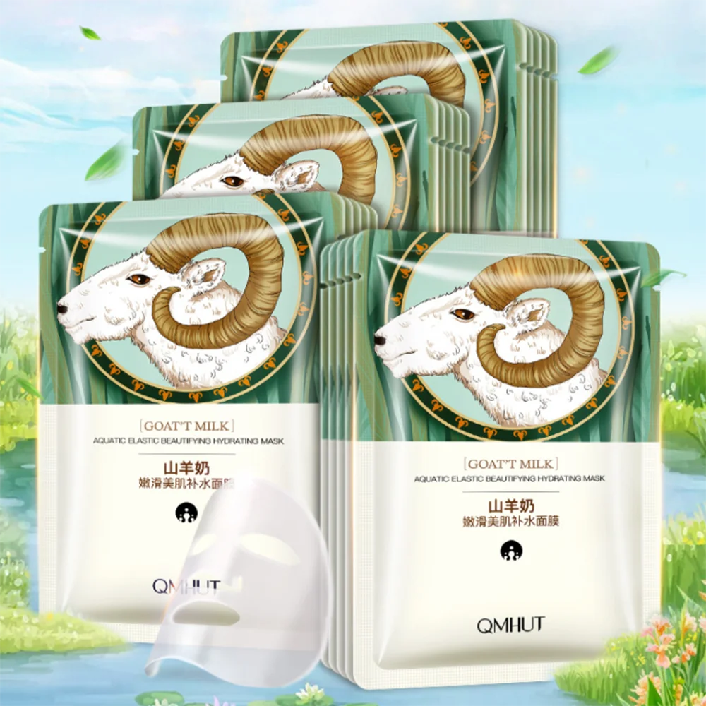 Goat Milk Moisturizing Facial mask Hydrating Lock Water Anti-Aging Skin care Nourishing Oil-control Whitening Repair Face masks | Красота и