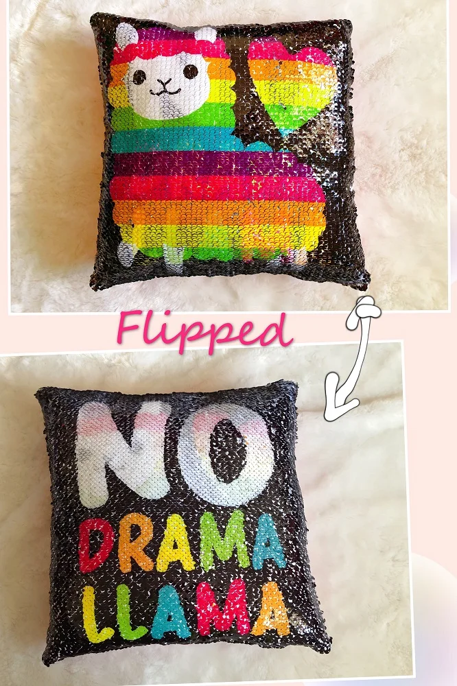 Флип блесток llama подушка(не крышка) w/фарш 30 см игрушки Мягкий Бросок llama блеск мягкие животные диван подушка творческие подарки