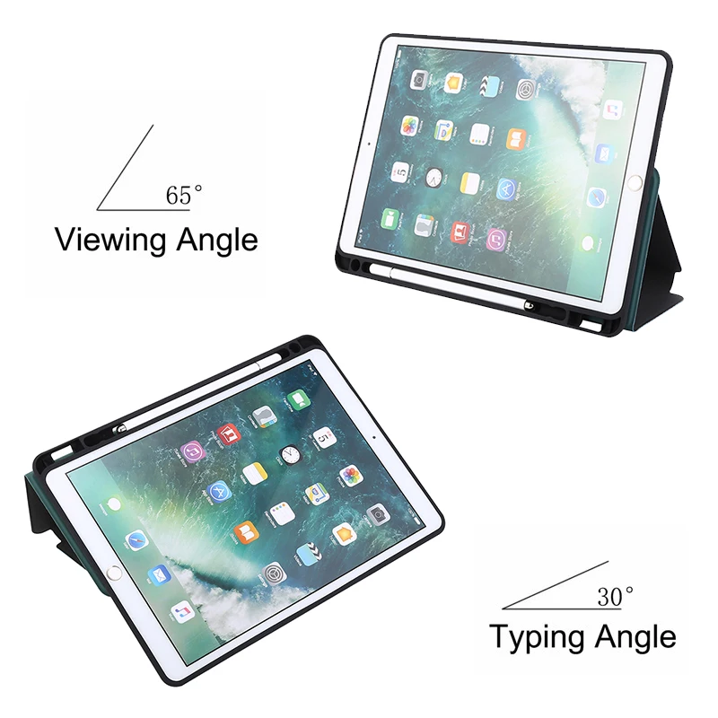 Чехол для iPad 9 7 дюйма 2017 2018 чехол с держателем карандашей умный Мягкий