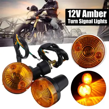 

Universal Pairs 12V Auto Car Motorcycle Turn Signal Light Direction Indicator Lamp Amber For Honda/Kawasaki/Suzuki New