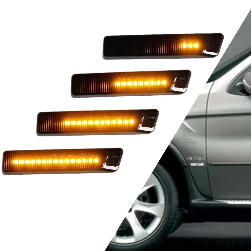 

Side Marker Indicator Dynamic Blinker Flowing LED Turn Signal Lights For BMW X5 E53 E36 M3 Facelift 1997 1998 1999