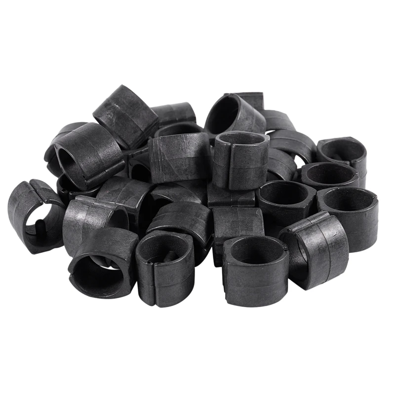 

HHO-30x Plastic Home Furniture Chair Pipe Foot Clamp Pads U Shape Caps Black