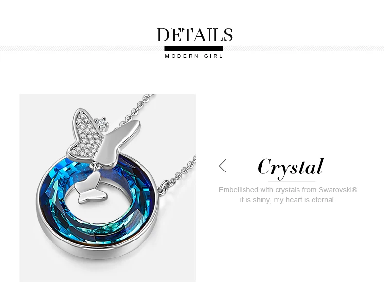 Cdyle многоцветные кристаллы от Swarovski подвеска в форме круга женское ожерелье с цирконом бабочка ювелирные изделия персонализированный подарок