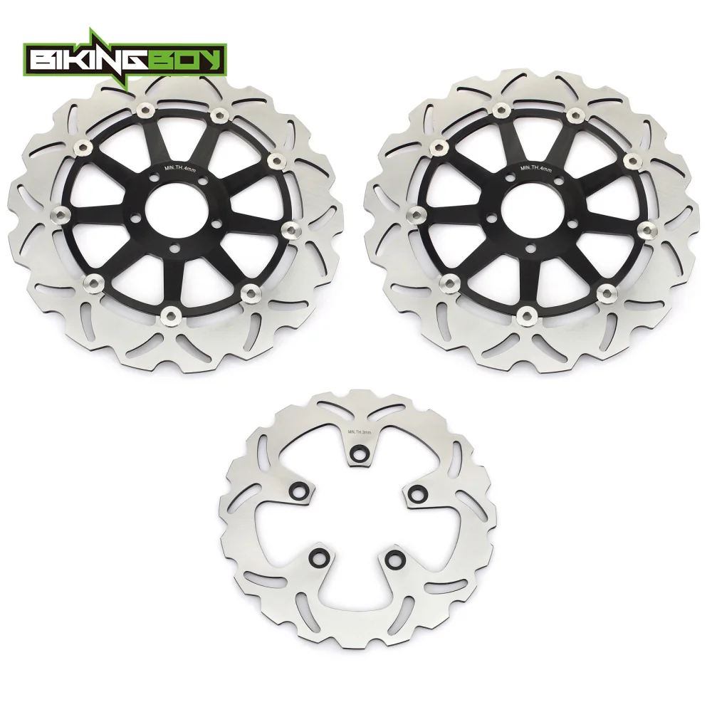 BIKINGBOY для KAWASAKI ZX9R Ninja 1994-1997 ZX7R ZX-7RR 93-03 ZXR 750 1991-1998 круглые/волнистые Передние Задние тормозные диски роторы