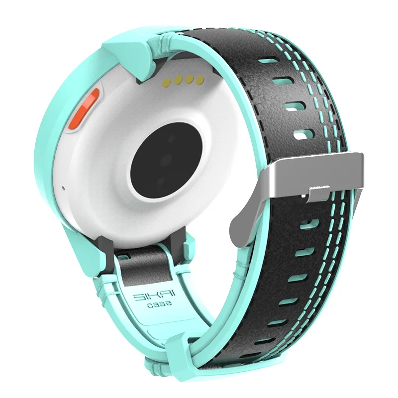 Ремешок для часов Amazfit Verge Xiaomi Huami 3 lite кожаный дышащий силиконовый ремешок SIKAI сменный Браслет - Цвет: lightblue black