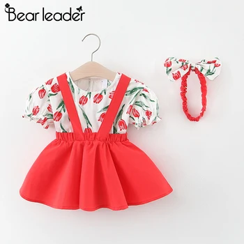 

Bear Leader Toddler Baby Lovely Dress 2020 New Summer Newborn Girls Floral Dresses Suspender Costumes Kids Baby Cute Clothing