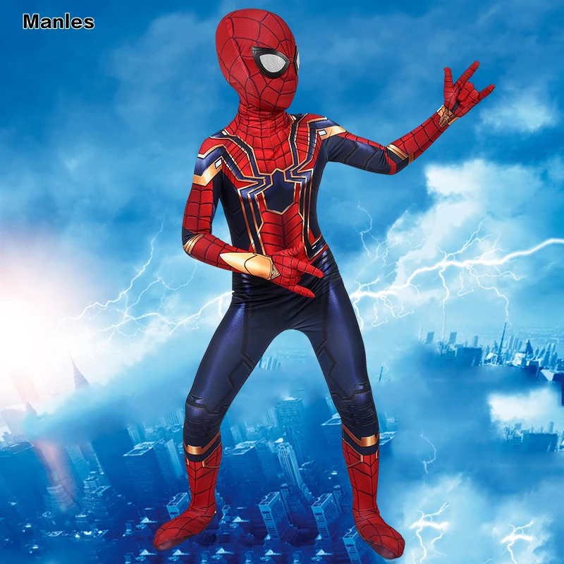 

Avengers: Endgame Iron Spiderman Costume Homecoming Cosplay Peter Parker Spiderman Halloween Adult Zetai Suit For Children Kids