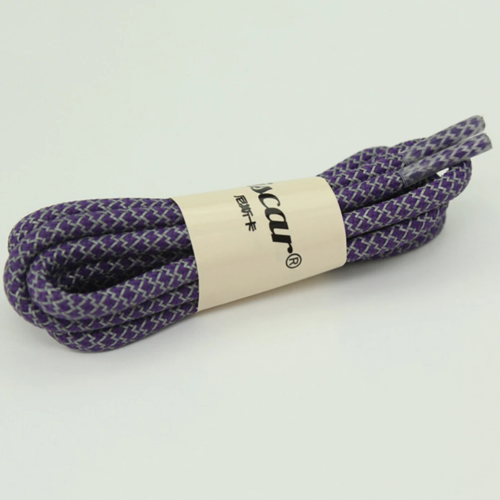 purple 120 см 1 пара отражающих ботинок бегуна шнурки визуальная безопасность шнурки на заказ шнурки для ультра boost Баскетбольная обувь круглый Канат - Цвет: purple