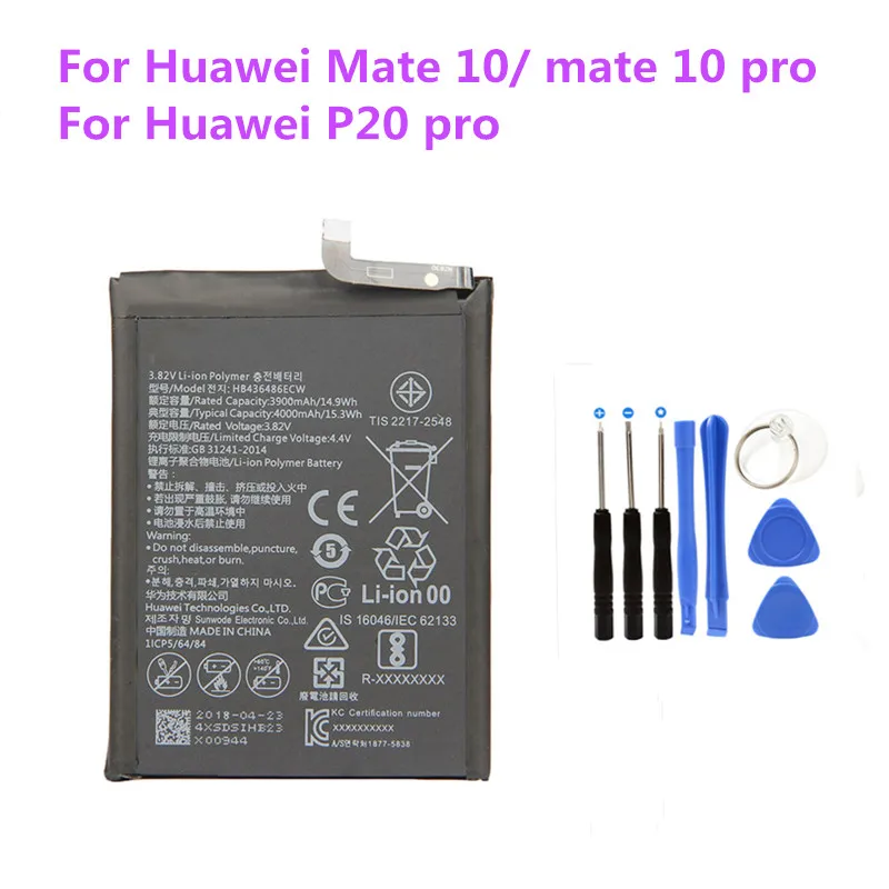 

Phone Replacement Built in Battery 3900mAh HB436486ECW For Huawei Mate10/PRO ALP-AL00 P20pro CLT-AL01+free Tools