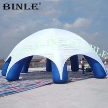 Горячая Распродажа 8 ножек белый синий открытый надувной купол палатки надувные паук палатки Вечерние