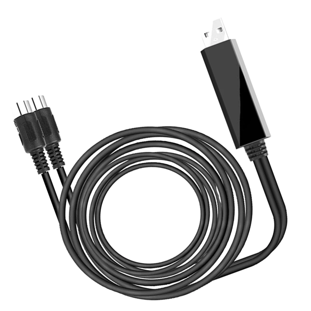 Black Клавиатура для электропианино MIDI к USB соединительный кабель провод 180 см/5.9ft для электрического пианино электронный барабан - Цвет: Black