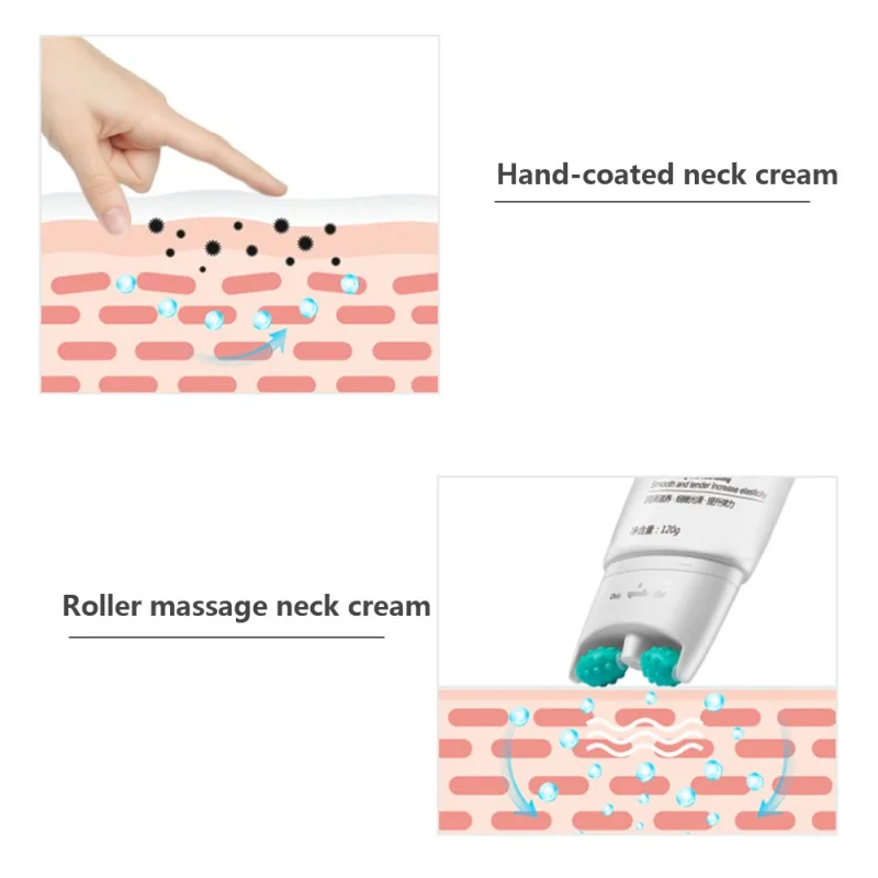 Moisturizing Smooth Fine Lines Firming Skin Neck Care Cream Double Roller V-shaped Neck Cream