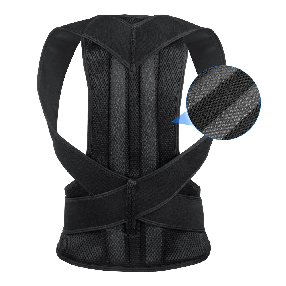VIPLinkDropshipping Unisex Adjustable posture Corrector Shoulder Back Brace Support Lumbar Spine Support Belt Posture Correction