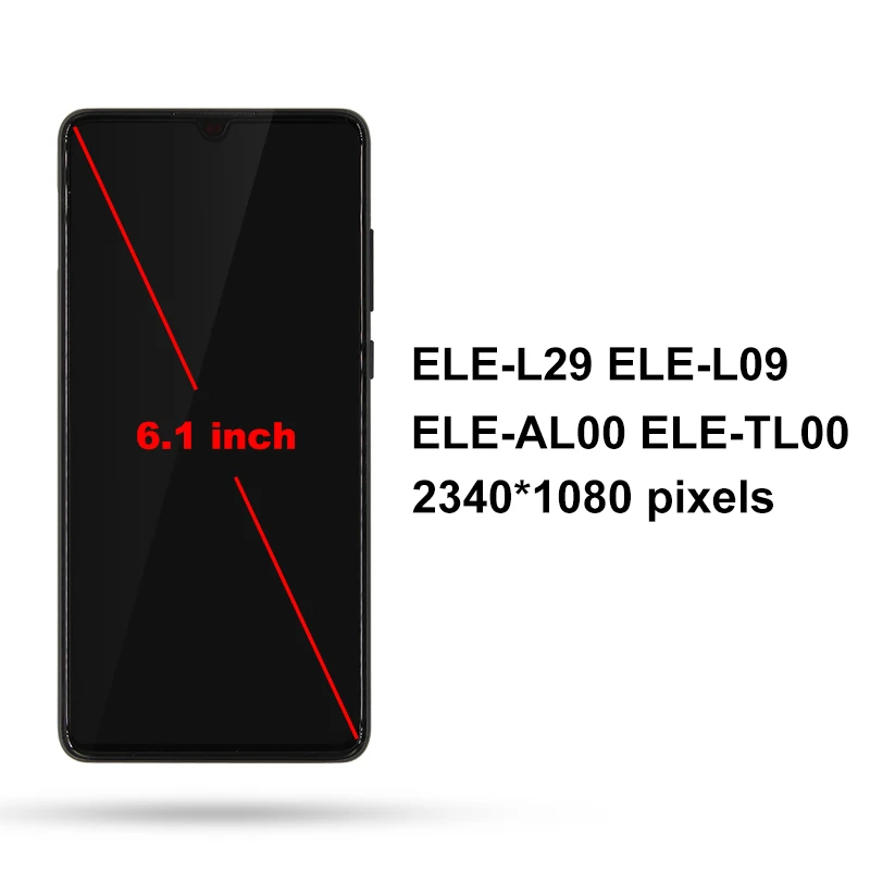 Для huawei P30 ELE-L29 ELE-L09 ELE-AL00 ЖК сенсорный экран дигитайзер дисплей запасные части для huawei P30 дисплей с рамкой