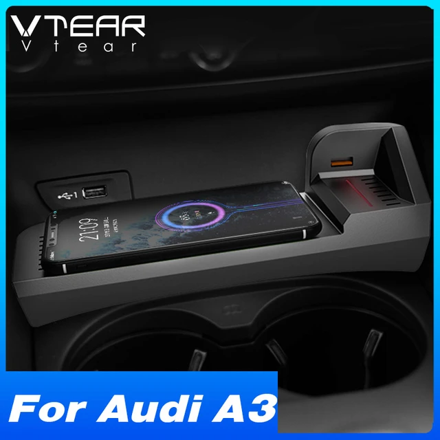 Qi Car Wireless Charger For Audi A3 8v Accessories Interior Modification  Parts Fast Phone Charging Plate Car Products 2014-2022 - AliExpress