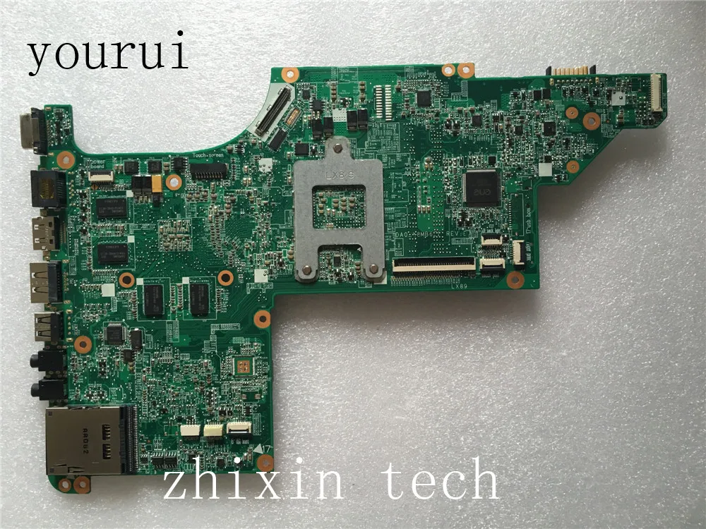 Yourui для hp павильон DV6-3000 Материнская плата ноутбука 631082-001 DA0LX8MB6D1 laptopматеринская плата DDR3 тест ОК