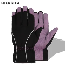 QIANGLEAF Shockproof Work Glove Soft Microfiber Winter Warm Thick Anti Impact Gloves Security Neutral Orange Working Mitten 5761