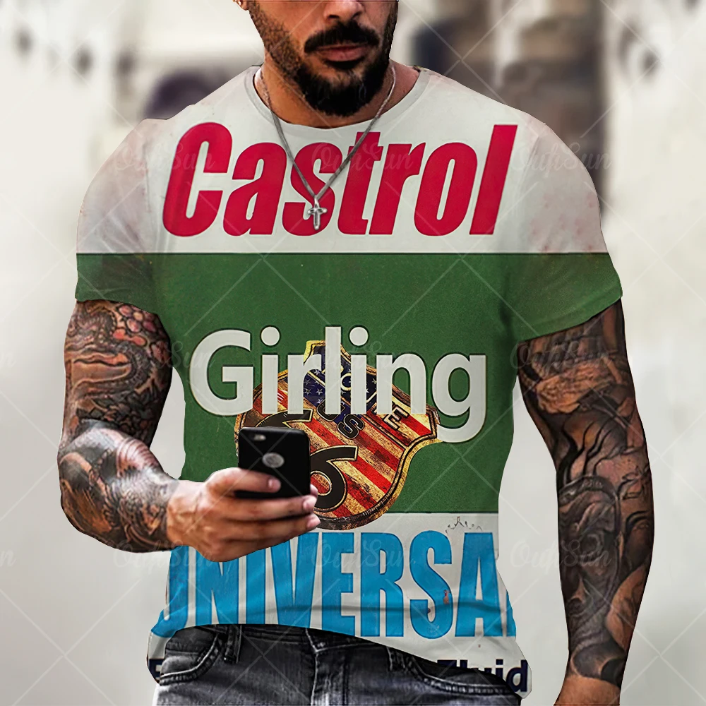 3d Tshirts For Men Vintage Casual T-shirt Street Fashion Men Monogram Printed T-shirt Short-sleeved Loose Oversized T-shirt Tops