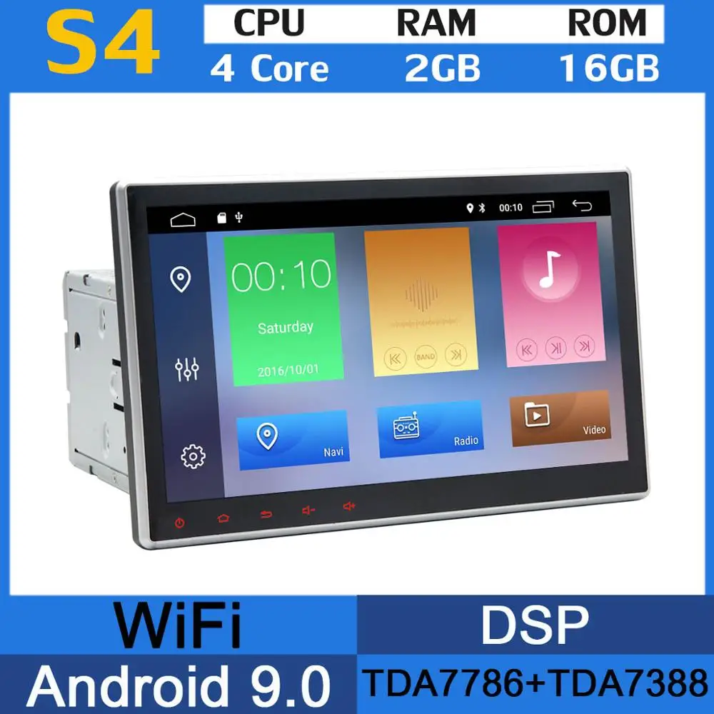 4Core 2G RAM 16G ROM 10," Android 9,0 PX6 4+ 64G 2 Din Универсальный Автомобильный DVD Радио Стерео gps навигация головное устройство мультимедиа DSP Carplay двойной Din 2Din - Цвет: 4Core 2G RAM 16G ROM