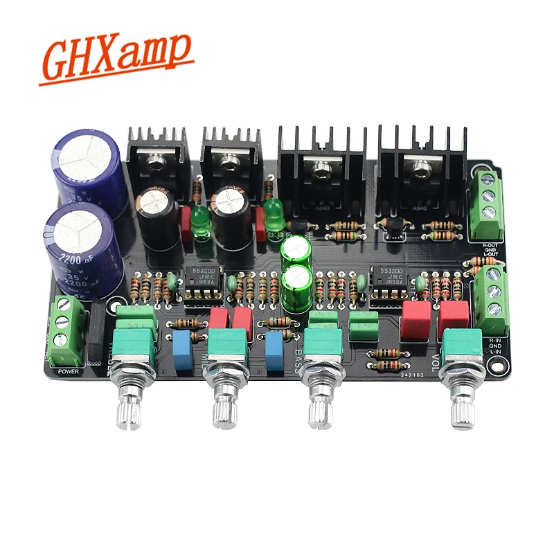 GHXAMP Новый тоновый усилитель 5532DD Hi-Fi класса A параллельный с тройной регулировкой