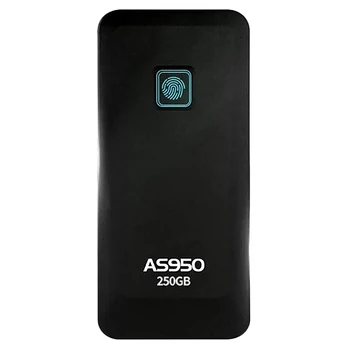 

ASint 250GB Fingerprint Encryption SSD IP67 Water Resistant Private Zone Solid State Drive Hard Disk USB3.1 Type-C