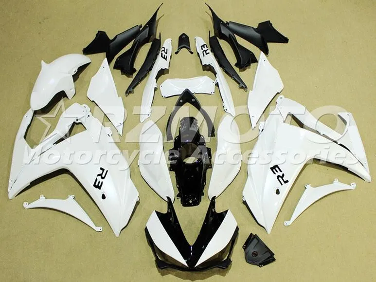 Новинка YZF R3 R25 ABS впрыска обтекателя комплект для Yamaha YZFR3 YZFR25 Полный обтекатели наборы Cowling белого цвета