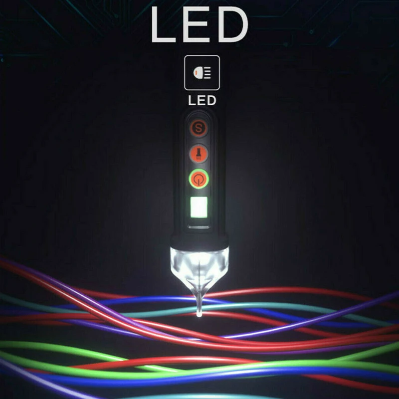 

AC DC Voltage Test Pencil Pen Non Contact Tester 48V/12V-1000V Voltage Sound LED Alarmed TN88