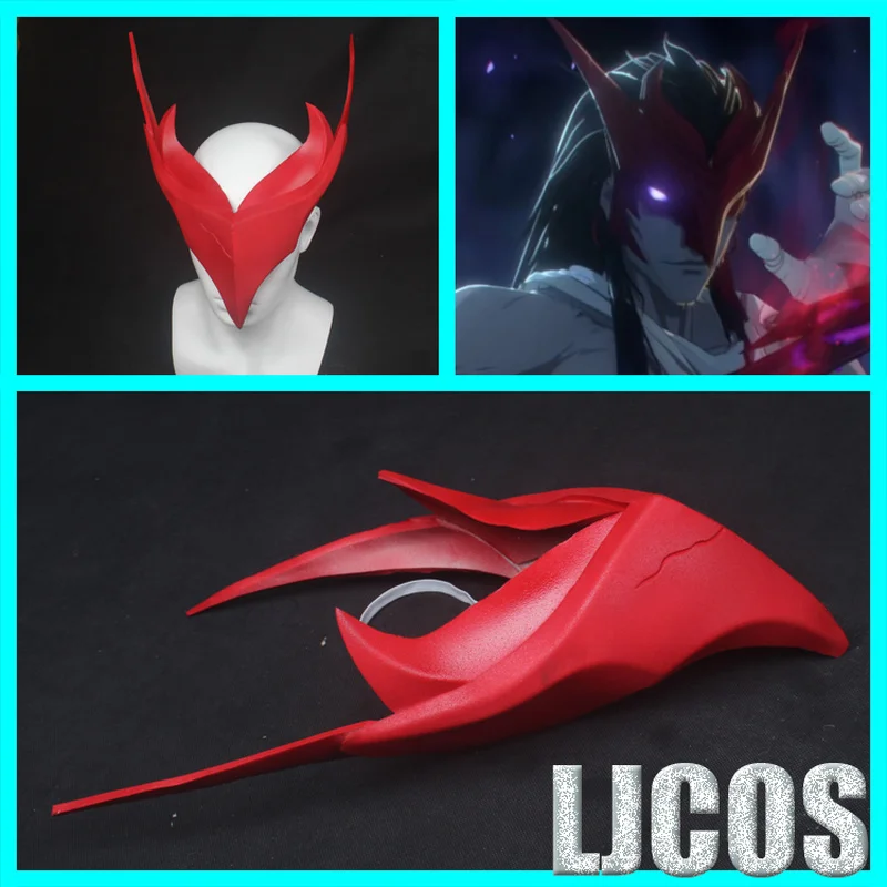 

The Unforgotten Yone Spirit Blossom LOL Mask Face Handmade Role Play Carnival Halloween Party Cosplay Prop Accessory