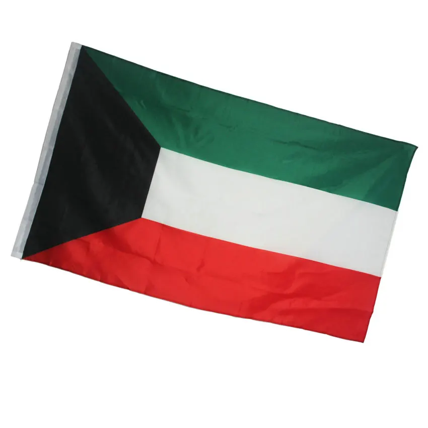 Высококачественные 3x5ft Kuwait Национальный флаг парад полиэстер печатные баннеры пользовательские флаги и растяжки