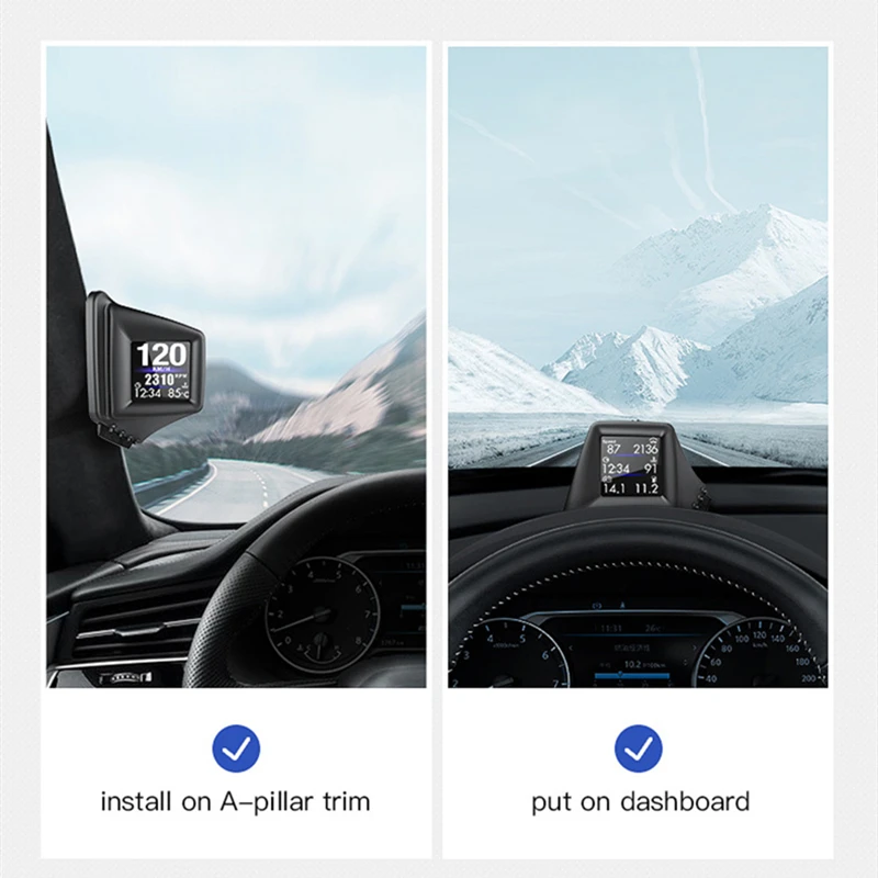  ý ú ǻ  ÷, OBD + GPS ǽð ӵ RPM   , ڵ ˶ LCD HUD